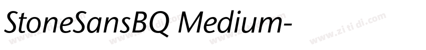 StoneSansBQ Medium字体转换